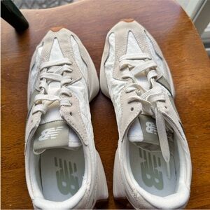 New Balance Cream and White Athletic Shoes